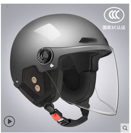 New National Standard Electric Vehicle Helmet for Men and Women, All-Season Universal Electric Motorcycle Helmet Safety Cap, High-Definition Half Helmet