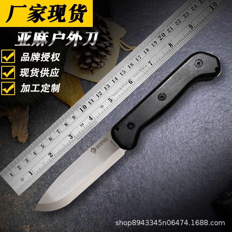 Foreign trade tail goods straight knife high hardness D2 steel sharp wilderness survival portable knife picnic fruit knife wood chopping knife