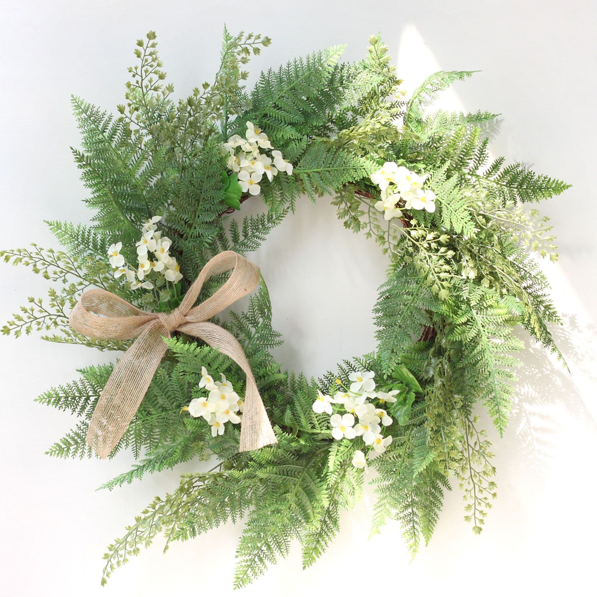 Spring New Artificial Floral Door Wreath Green Plant 50CM Wholesale Amazon Supplier