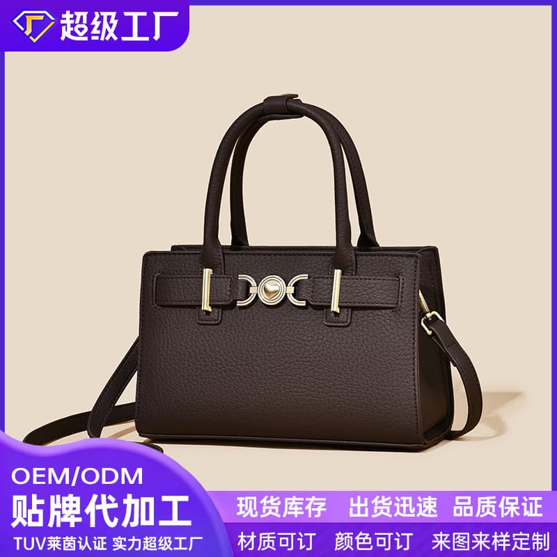 Cross-Border Trend Kelly Bag Single Shoulder Bag Simple Women's Handbag Commuter Bag Premium Sense Shoulder Crossbody Bag