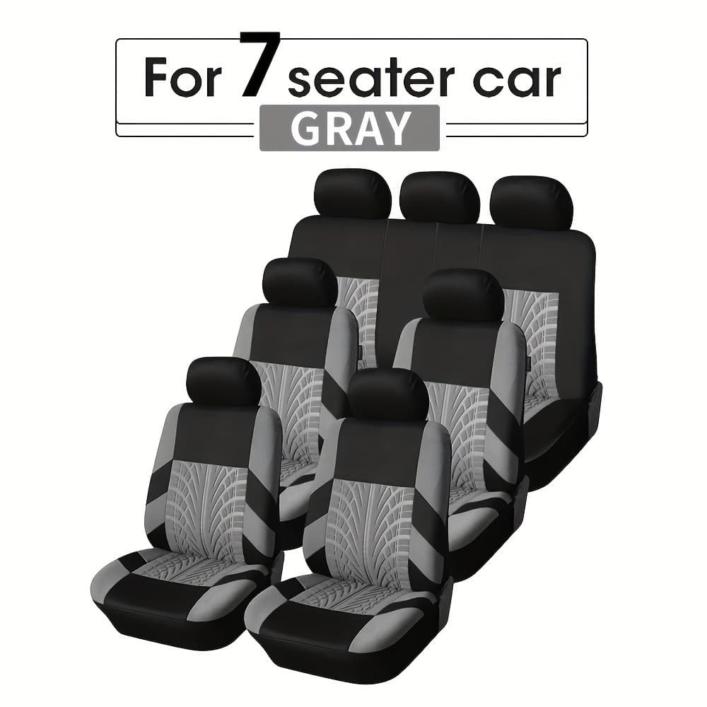 Cross-border European and American tire pattern car seat cover Four Seasons General Motors five-seater 9-piece set cushion fabric seat