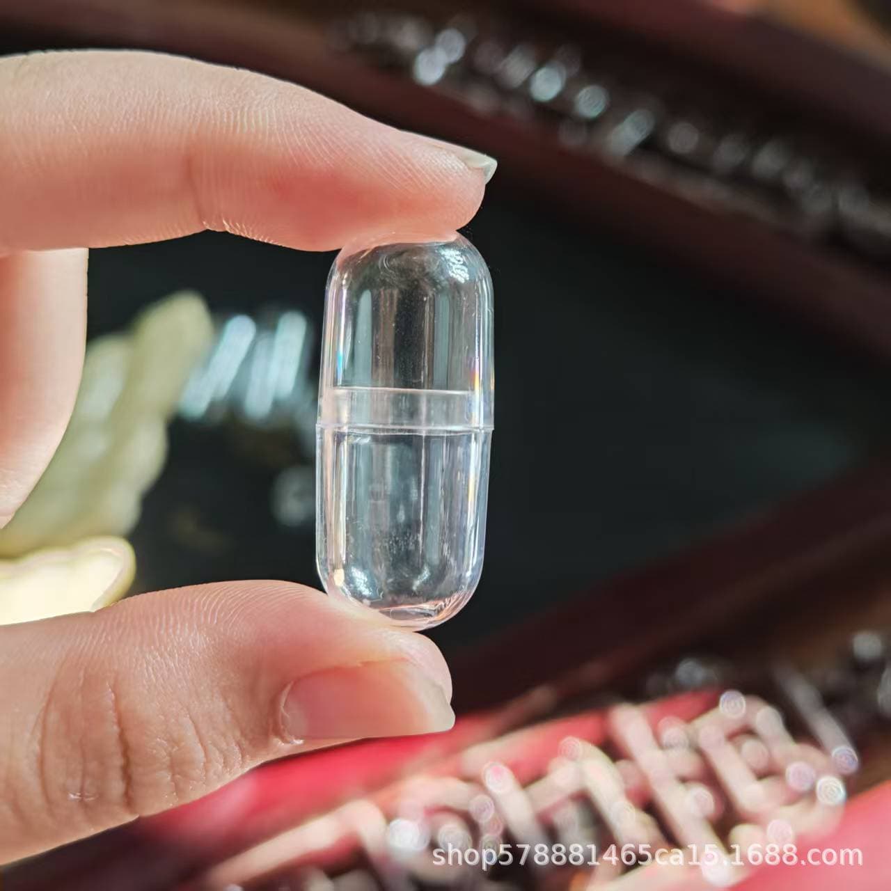 Clear Plastic Capsule Shells PET Material Concert Supplies DIY Craft Capsule Shells