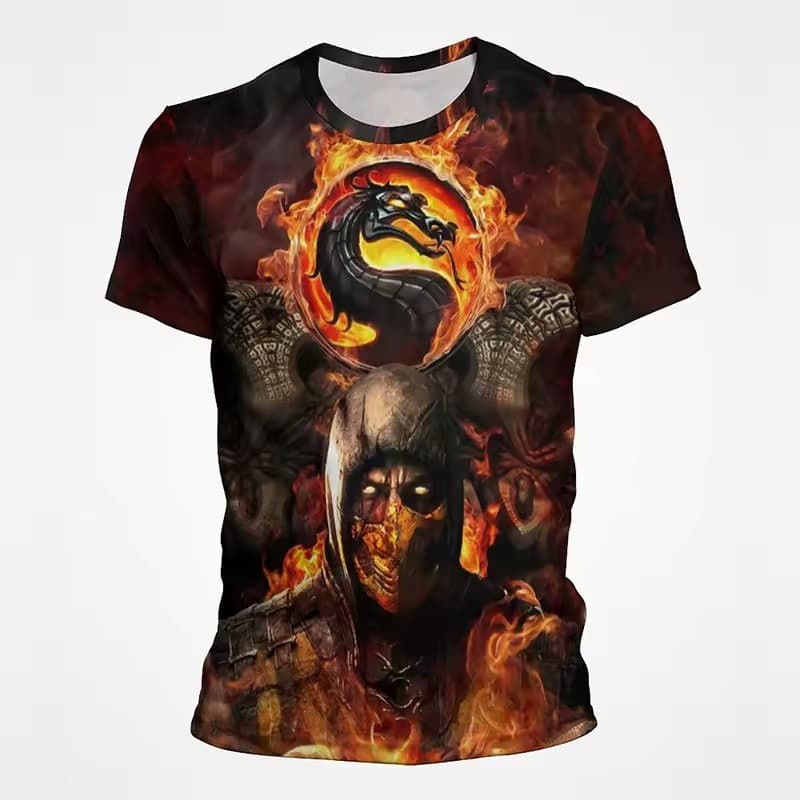2025 Summer Mortal Kombat T-Shirt Game 3D Printed Clothing Male Casual Fashion Tops Men Clothing