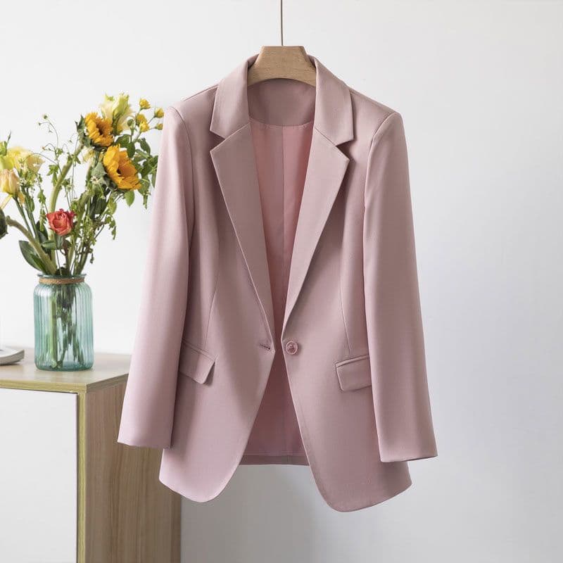 Black Women's Plus Size Blazer Jacket Early Spring Autumn 2026 New Style Elegant Commuter Jacket Suit Top for Women