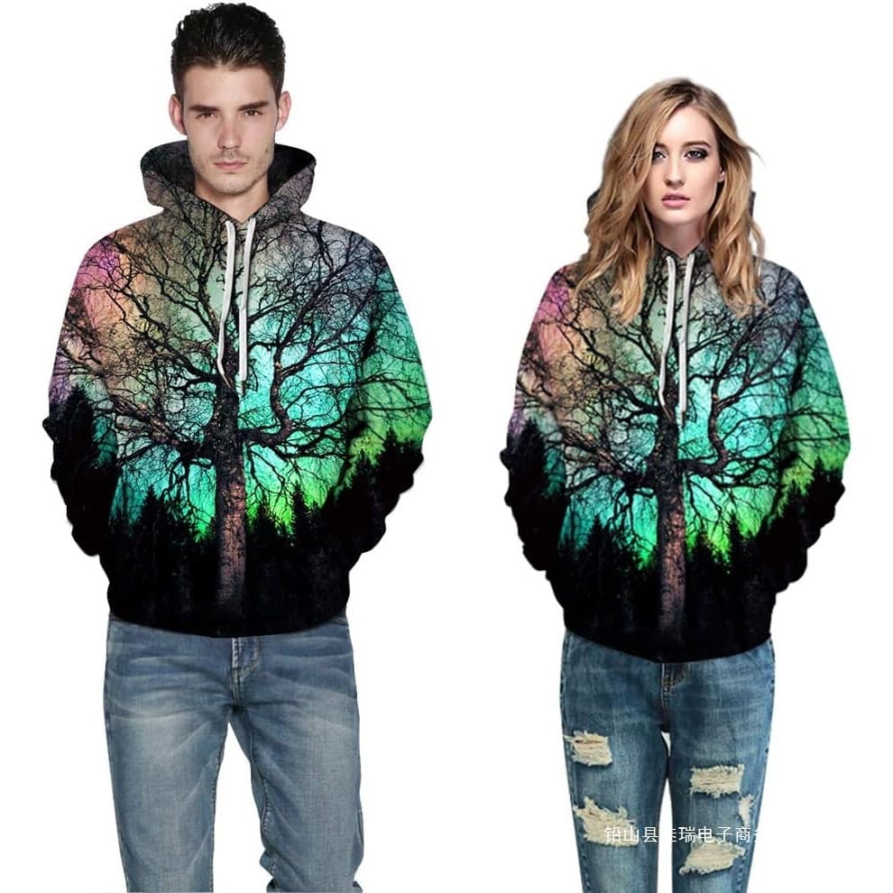 OWMMIZ Men's Women's Unisex Hoodie Novel 3D Printed Pattern Hooded Pullover Sweatshirt Factory