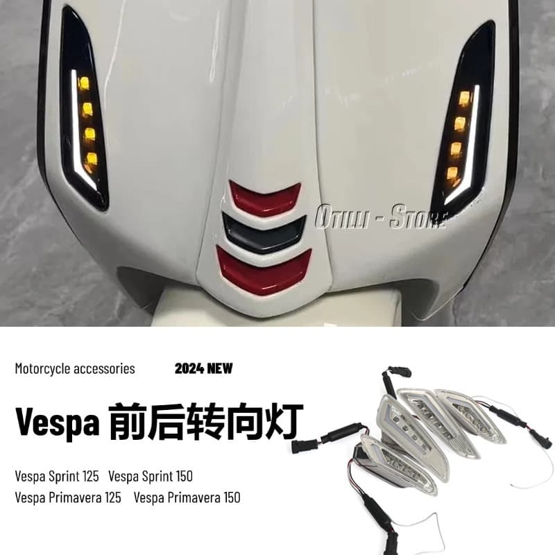 Motorcycle Accessories Modification Vespa Front and Rear LED Turn Signal Tail Light Cross-Border Exclusive In Stock