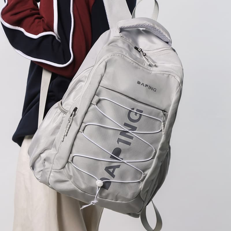 Trendy Versatile Laptop Backpack Casual Lightweight Spine-Protecting Bag for Middle and High School Students and Short Trips
