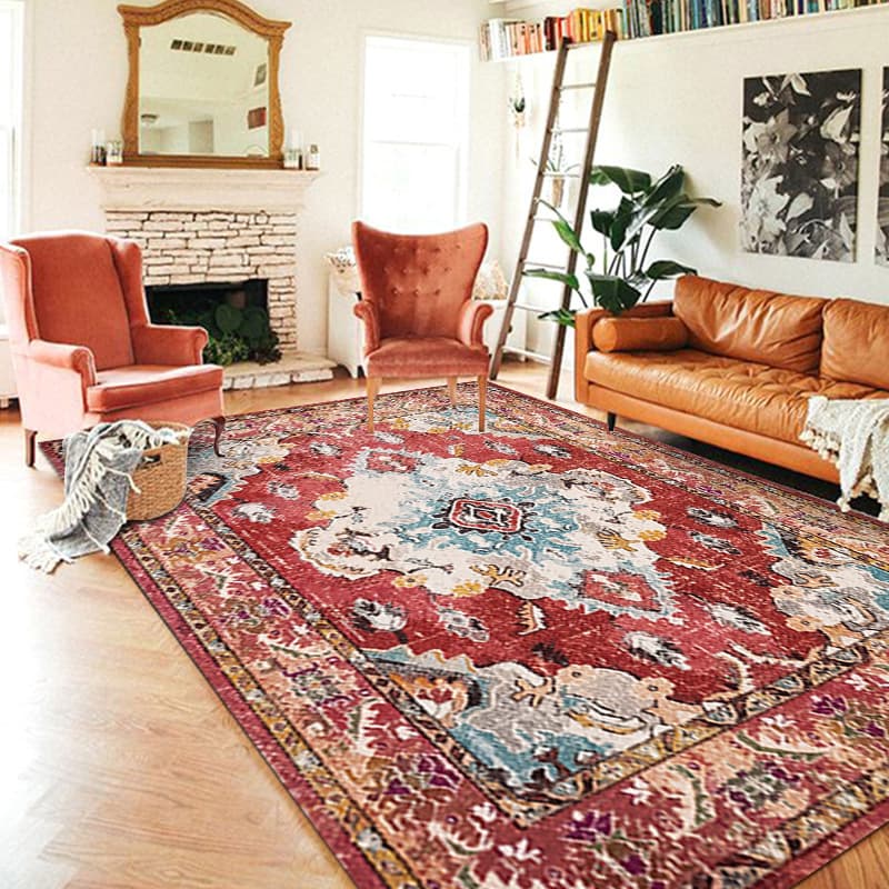 Cross-Border Nordic Vintage Carpet Persian Ethnic Style Carpet Sofa Coffee Table Rug Bohemian Living Room Carpet