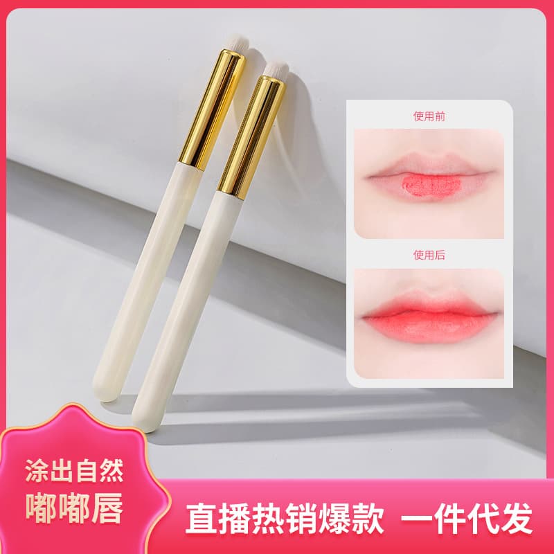 Round-tip Lip Brush, Matte Blending Brush, Concealer Brush, Multi-functional Portable Makeup Brush for Lips