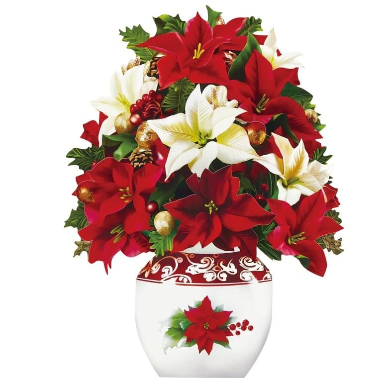 New 3D Pop-Up Bouquet Paper Carving Craft Pop-Up Flower Bouquet Greeting Card Creative Mother's Day Blessing Gift