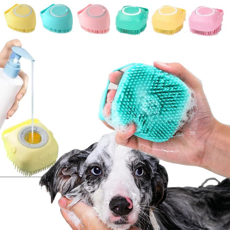 Pet Bathing Brush Dog Massage Brush Pet Massage Glove Cat Hair Removal Brush Pet Bathing Tool