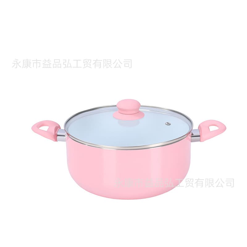 Simple Aluminum Cookware Set Non-Stick Frying Pan, Wok, Soup Pot, Milk Pot Household Cookware Set Wholesale