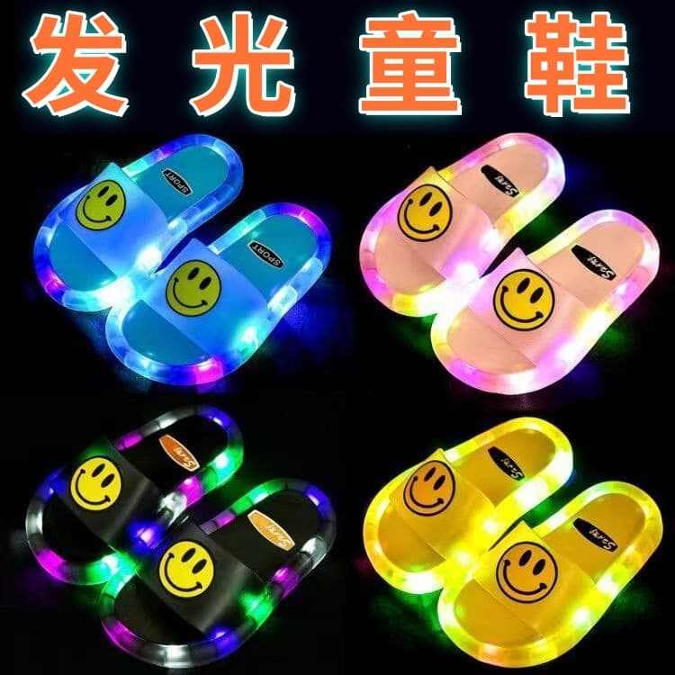 Children's luminous slippers summer children's Internet celebrity baby cute indoor and outdoor non-slip boys and girls flashing slippers