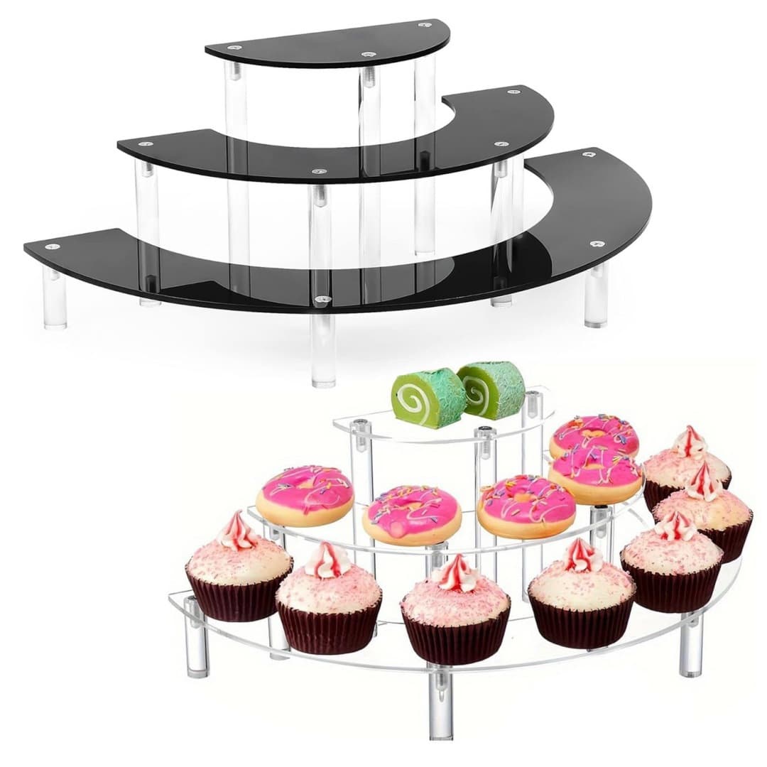 Acrylic cake bread rack semi-circle display rack plexiglass display rack display display rack transparent storage rack
