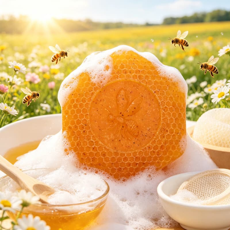 Honey Soap Handmade Soap Essential Oil Soap Scented Bath Face Wash Shower Soap Moisturizing Long-Lasting Fragrance Cleaning Daily Supplies Wholesale