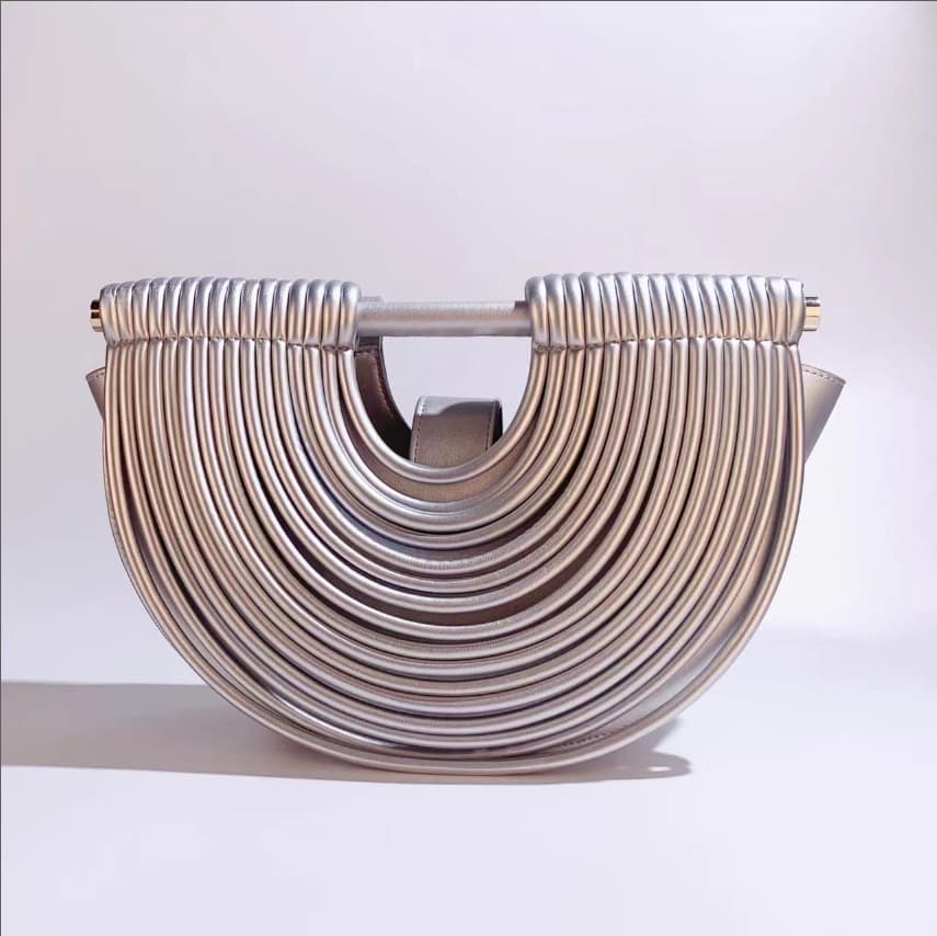 Bamboo Women's Handbag Bamboo Bag Beach Bag Half-Round Woven Bag Bamboo Knot Bag Amazon Hot Selling Dumpling Bag Art