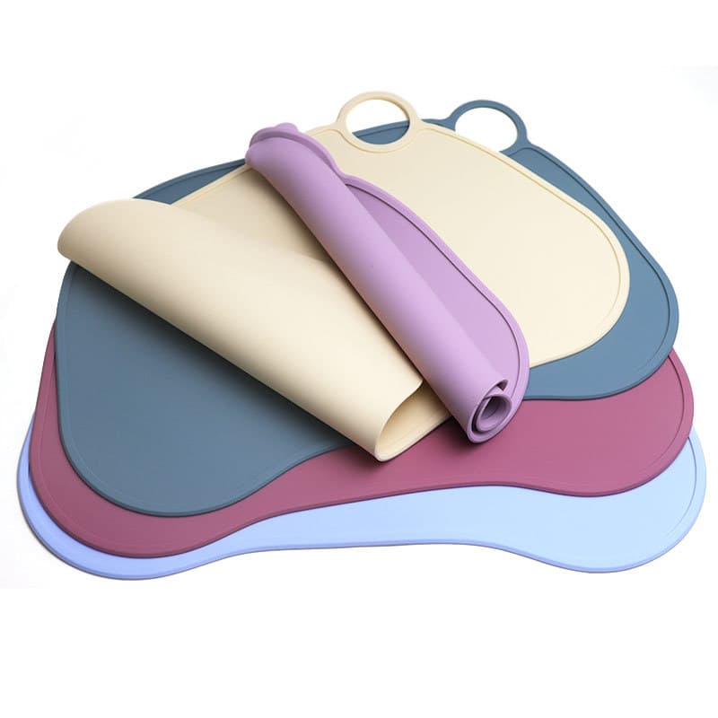 BPA Free Foldable Table Mat for Kids with Holes Silicone