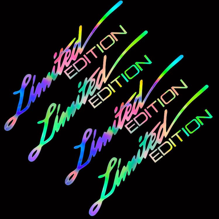 Limited Edition Reflective Stickers Yamaha KTM Kawasaki Harley Vespa Suzuki 4-Piece Car Motorcycle Reflective Decals