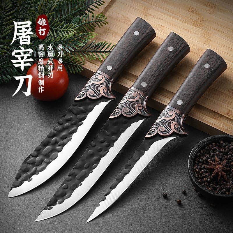 Forged boning knife, sharp slaughtering tool, special cutting knife for pig, beef and mutton processing plant, pig slaughtering knife, skinning knife