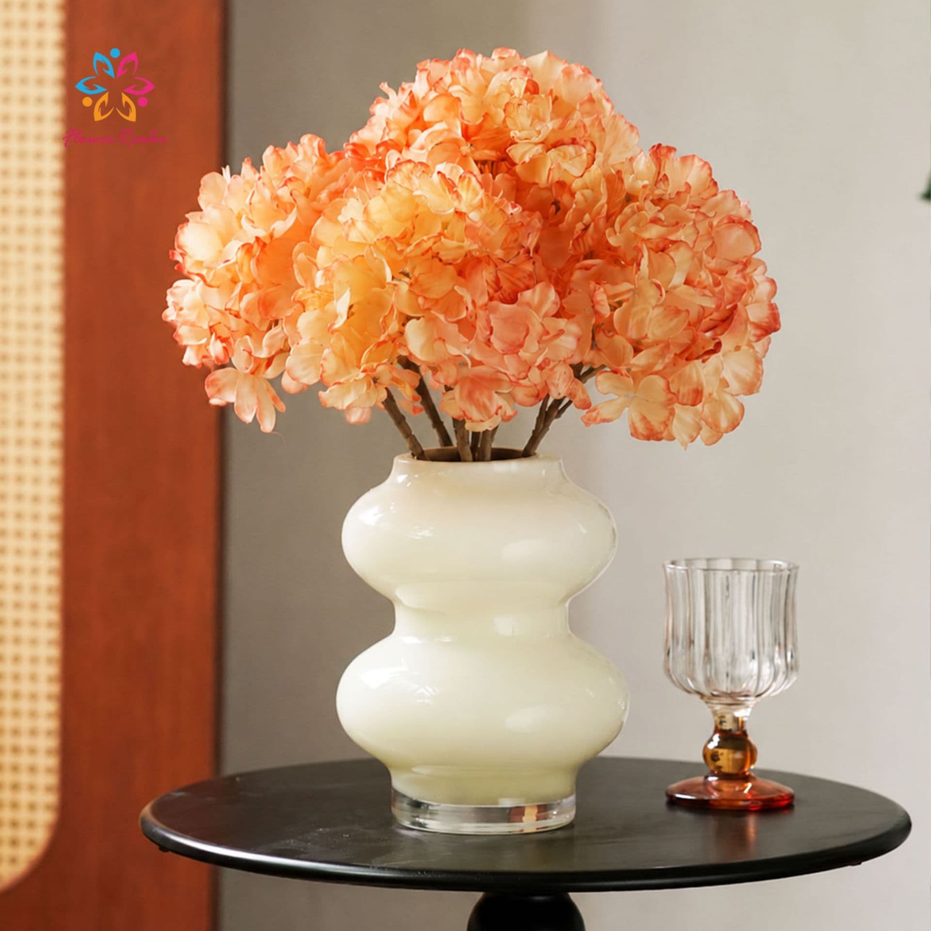 Simulation single branch hydrangea wedding decoration fake flowers wholesale simulation flower decoration hydrangea foreign trade cross-border artificial green plants