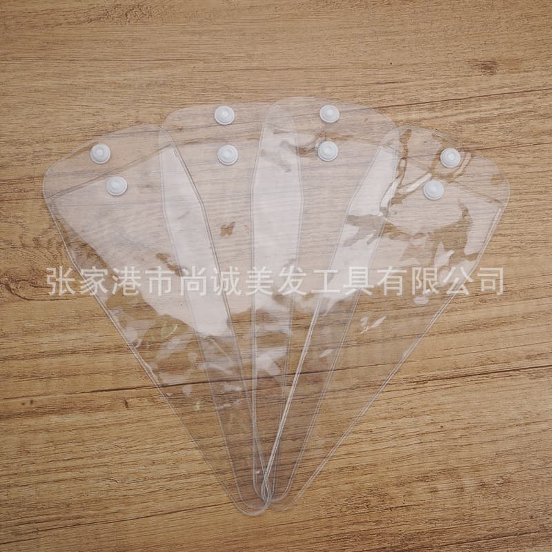 Transparent PVC Snap Bag Hairdressing Scissors Hardware Tool Bag Clear Button Packaging Bag Snap Closure PVC Scissor Cover
