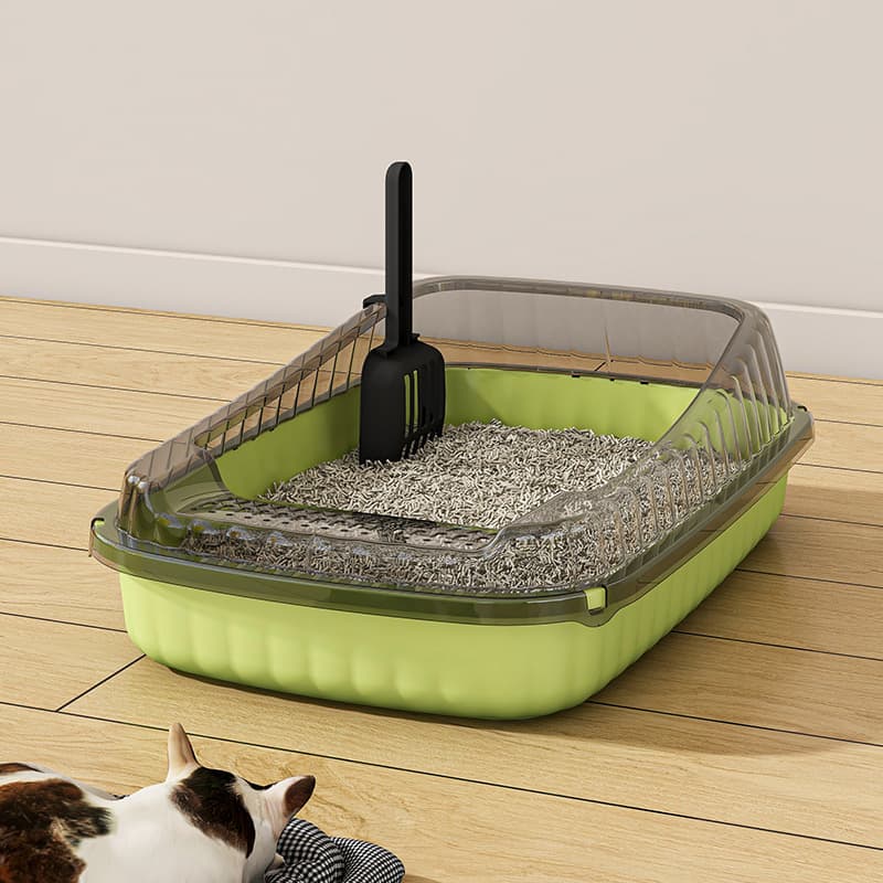 Plastic Cat Litter Box Small Size Odor-Proof Oversized Anti-Splash Semi-Closed Kitten Extra Large Cat Toilet