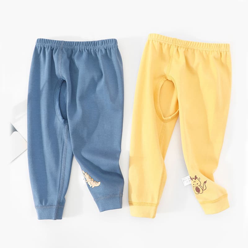 Baby Boy Open Crotch Pants Spring Autumn Infant Open Crotch Pants Seamless Children's Long Pants Pure Cotton Toddler Boys Girls Autumn Sleep Pants