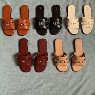 Women Shoes Pearl Decoration D Letter Women's Slippers Ins Style Versatile Africa Nigeria Outdoor Slide Sandals