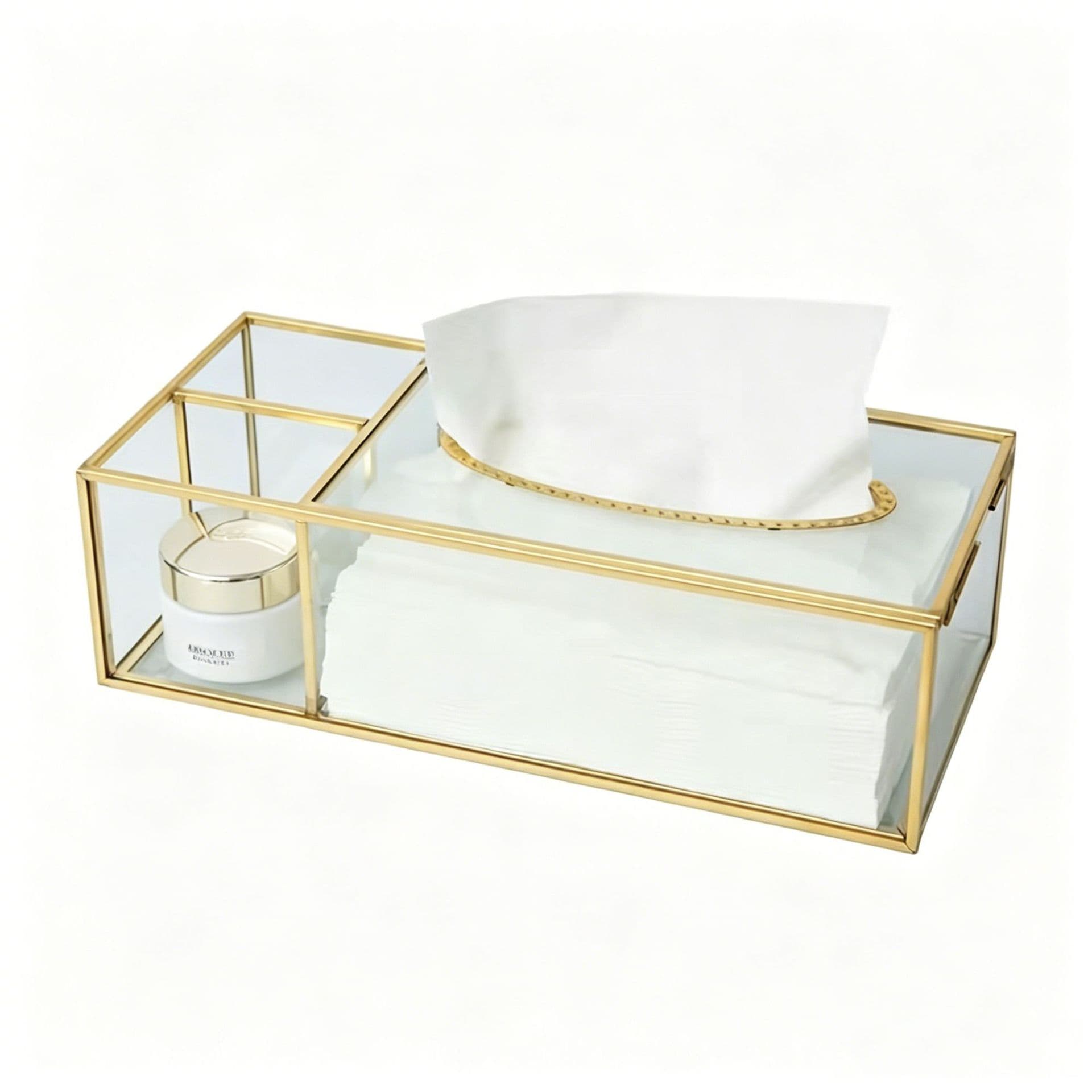 Creative Glass Tissue Box for Living Room, TV Remote Control Storage Box, Minimalist Home Glass Tissue Holder