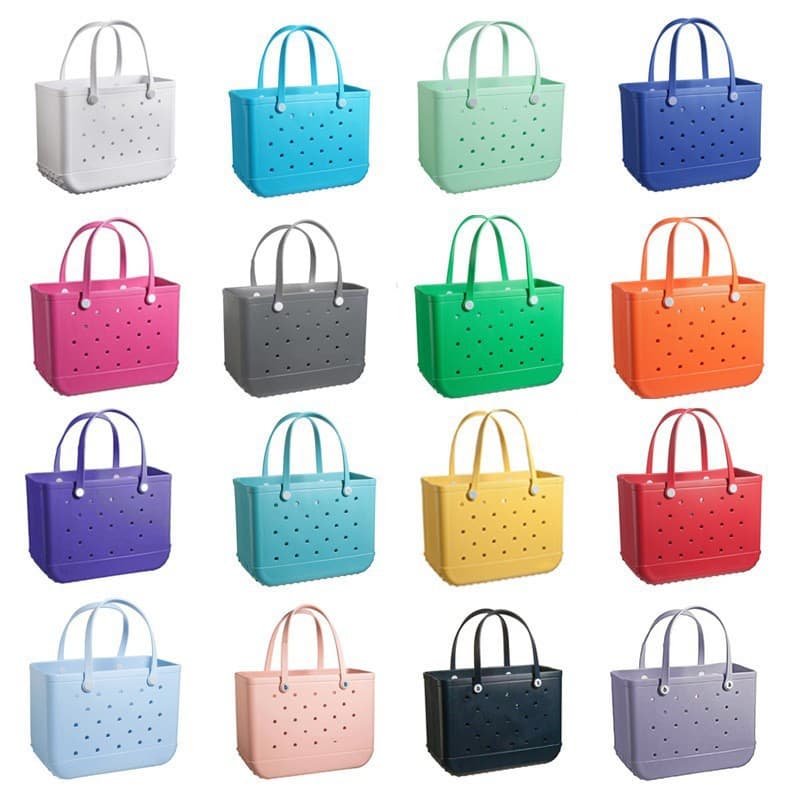 Large Capacity EVA Beach Bag, Swimming Hole Bag, Handheld Bucket Bag, Underarm Tote Bag, Firm and Structured