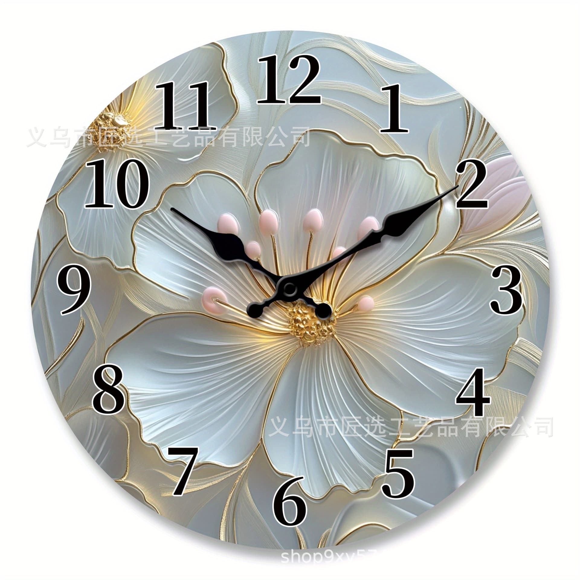 Cross-border Hot-selling Creative Wall Clock Kitchen Living Room Bedroom Clock Wooden Board Silent Clock, Wall Decoration Hanging Clock