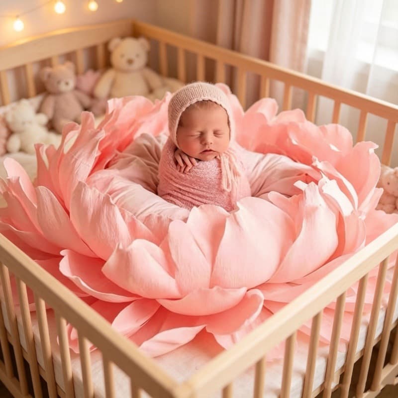 Baby Photo Decoration Flower Petals, Newborn Photography Prop, Studio Scene Setup Accessory
