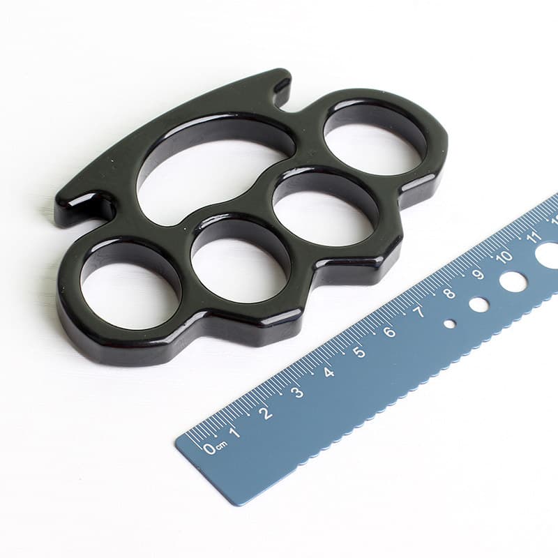 Knuckle Duster Self-Defense Hand Ring, Iron Fist Ring, Four-Finger Knuckle, Metal Defense Palm Support, Anti-Wolf Window Breaker Self-Rescue