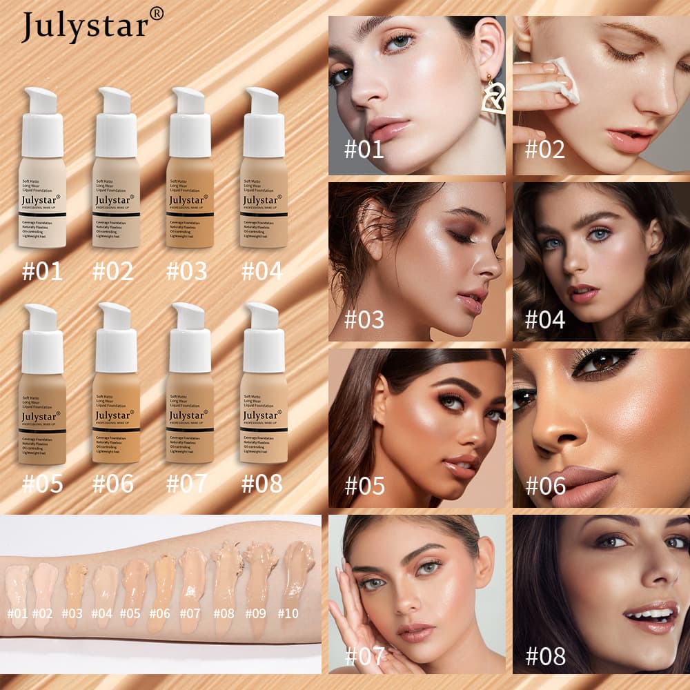 Oil Control Foundation Cream Long-lasting Concealer Non-smudging Liquid Foundation Makeup For Women Beauty Care Cosmetics