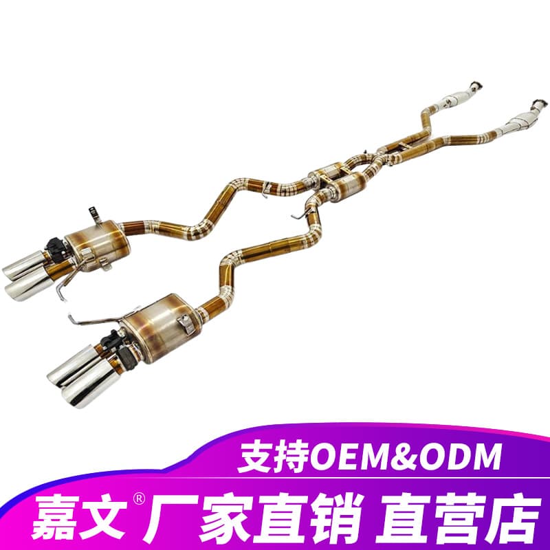 For BMW M3 E92 4.0L Sport Mid-Pipe Valve Cat-Back Exhaust Single Mid and Rear Titanium Alloy