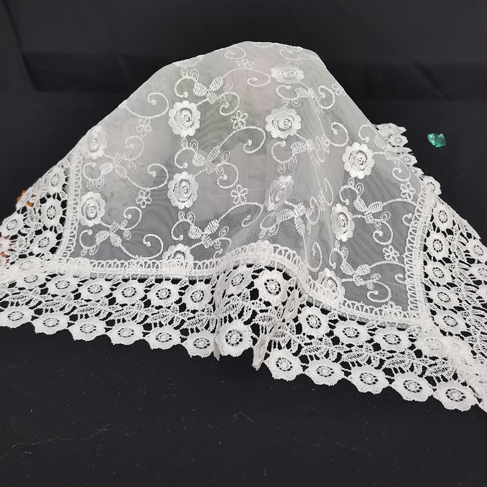 Double-layer lace embroidered tablecloth, glass yarn embroidered napkin, multi-purpose table runner and tablecloth, bay window coffee table and dining table