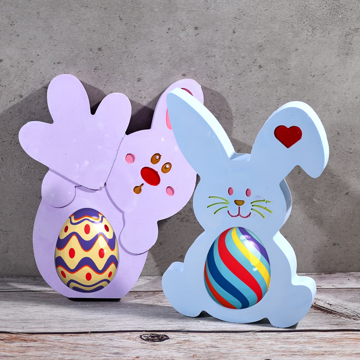 DIY epoxy mold Easter carrot egg rabbit silicone mold three-dimensional ornament decoration mold
