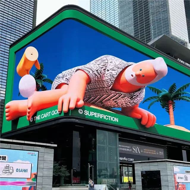 LED Display Screen, Stadium Naked-Eye 3D Advertising Screen, P2.5 Waterproof Outdoor LED Display