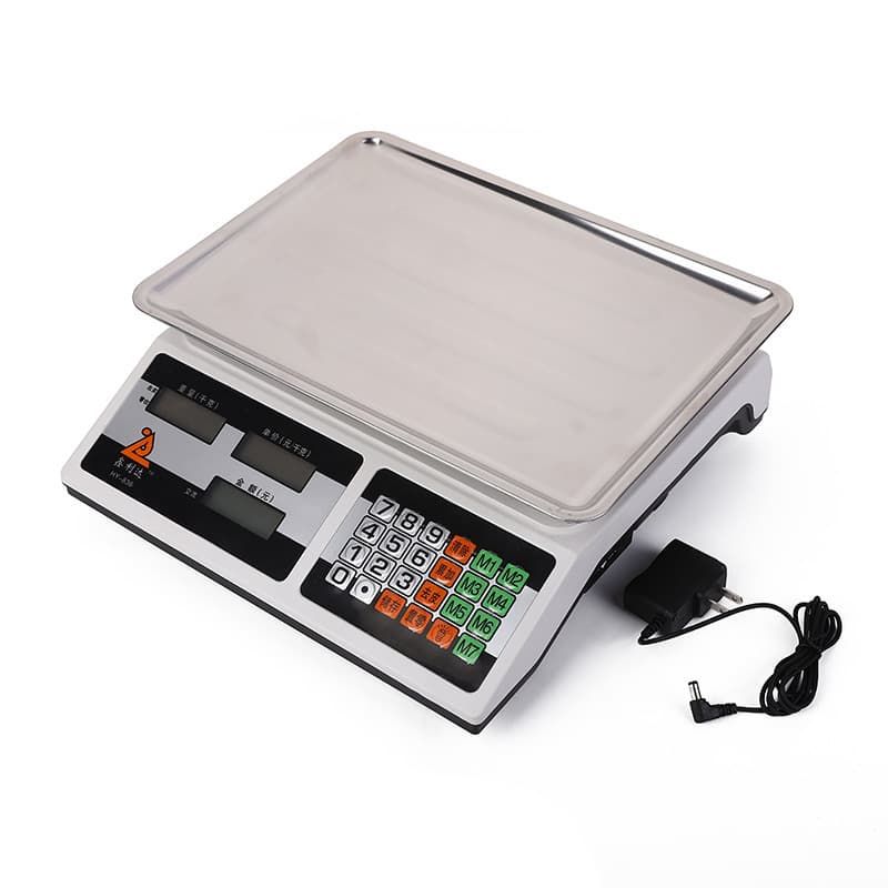 Export Electronic Scale for Supermarket Counter, Pricing Scale, Fruit Scale, 40kg Optional, Keypad with English Packaging
