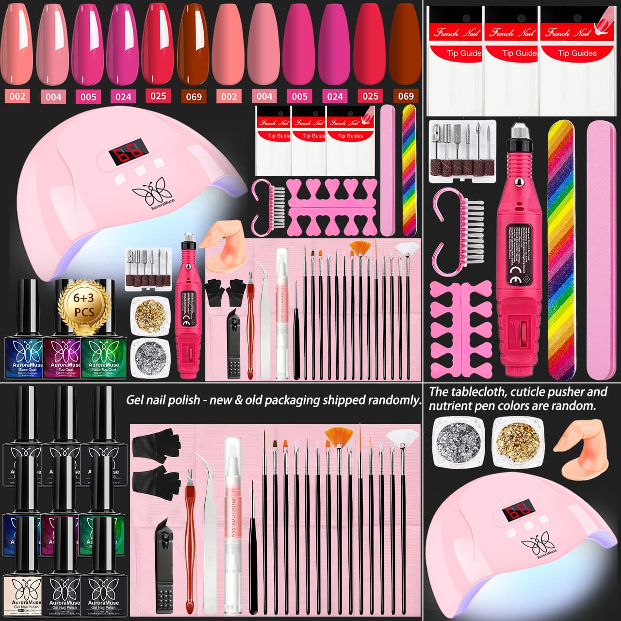 Best-selling Nail Art Kit with Nail Lamp, Pen-style Electric Nail Drill, Fingerless UV Gloves, Full Tool Set