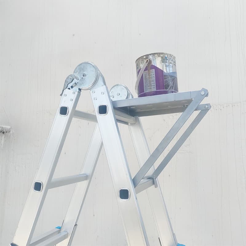 Extension Ladder Accessories Iron Small Platform A-Frame Household Multi-Purpose Folding Ladder Multi-Functional Storage Rack Ni Wen