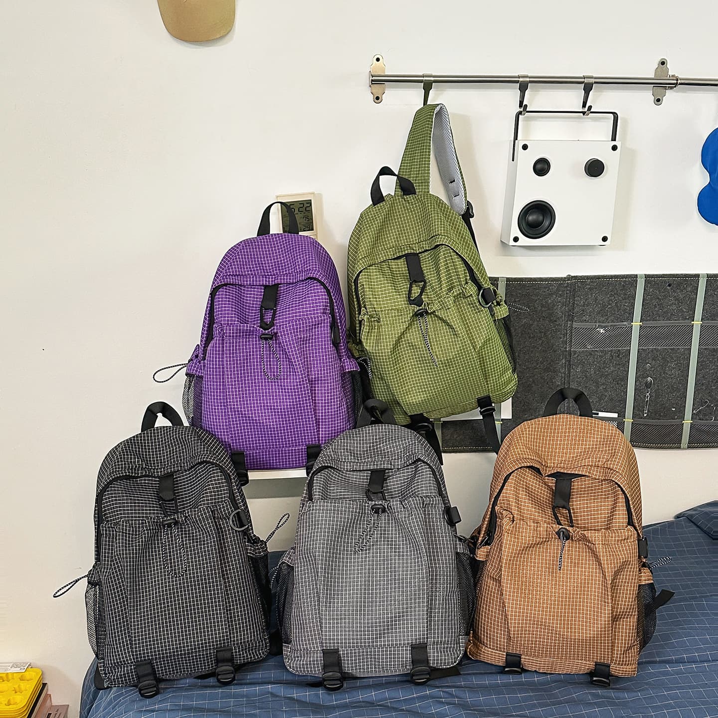 Cross-Border New Japanese Style Drawstring Lightweight Backpack for Women, Middle School, High School, and College Students, Outdoor Sports Casual Backpack