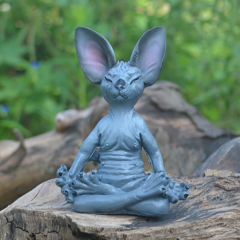 Cross-border European-style lucky feng shui birth cat statue living room ornaments creative cat Christmas resin crafts