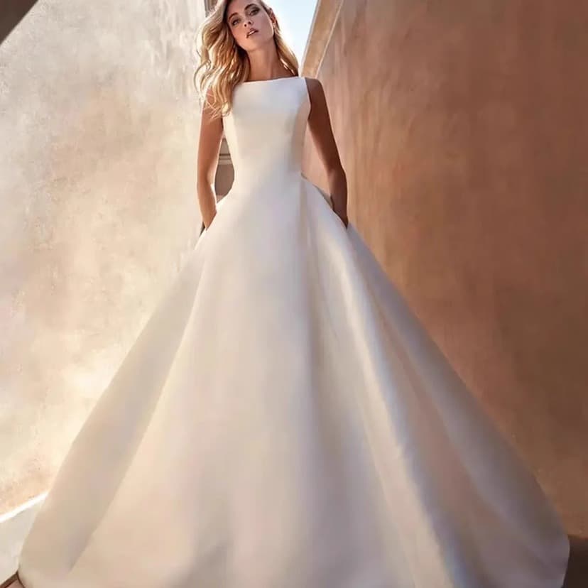 High Waist Maternity Light Wedding Dress 2025 New Bridal Satin Simple Retro Trailing Dress French Outlet Veil