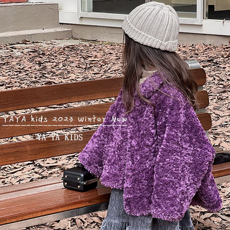Girls' 2023 Winter New Style Faux Fur Coat, Korean Style, Loose Fit, Short, High-Quality Textured Fur Sheath