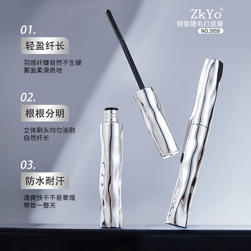 ZkYo Steel Tube Lash Primer Long-wear Curling Waterproof Sweat-proof Lengthening Smudge-proof Threaded Mascara Genuine