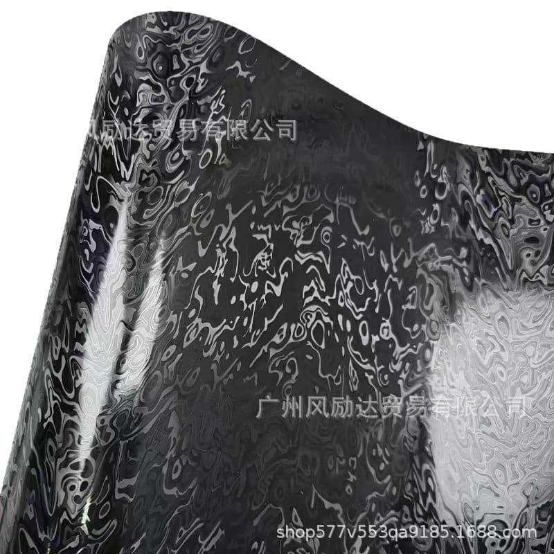 OZON Best-Selling PET Forged Matte Metaverse Black Carbon Fiber Color Change Film for Center Console Interior and Rearview Mirror Sticker
