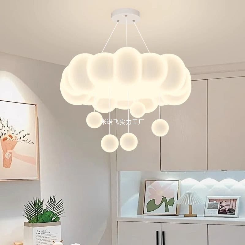 Cream Style 72W-100W Eye-Care Energy-Saving Ceiling Light Multi-Color Adjustable Blue Light RG0 Full Spectrum Eye-Care Bedroom Lamp