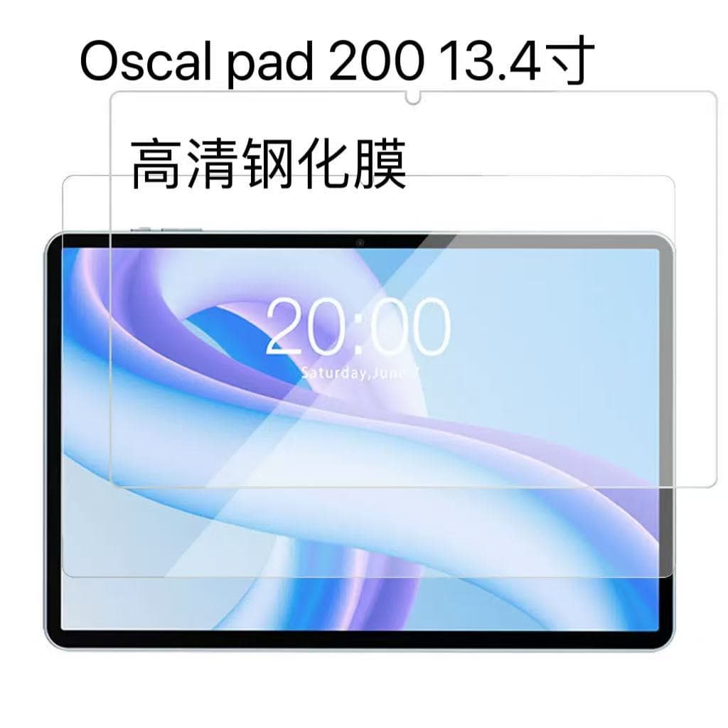 Tempered Glass Screen Protector for Oscal Pad200 13.4-inch Tablet, HD Tempered Glass Film