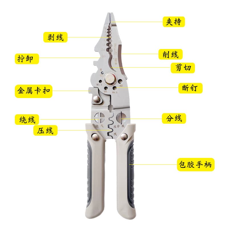 Wire Stripper Pliers Multi-functional Stripping, Electrician-specific Industrial Thread Cutting, Stripping Pliers, Scissors, Electrician Hardware Wholesale